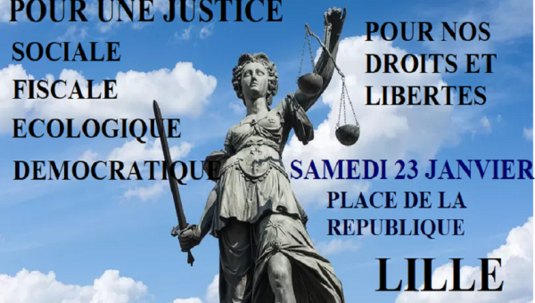 Manifestation LILLE 23 janvier 2021 pour la justice, nos droits et nos libertés
