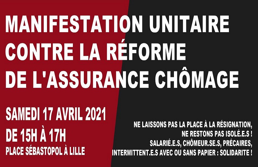 manifestation avec les interluttants contre la réforme du chômage